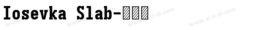 Iosevka Slab字体转换 Iosevka Slab字体转换